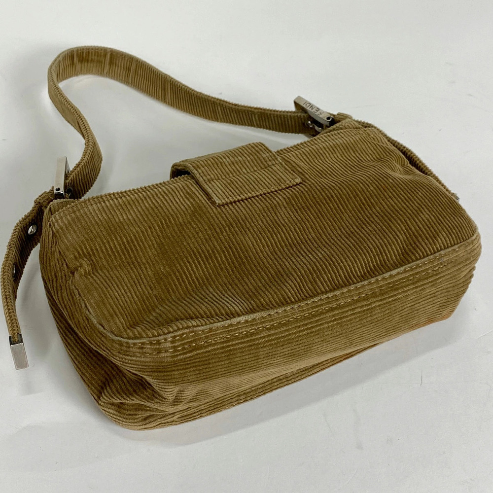 Fendi Zucca Logo Handbag Corduroy Brown - Picture 2 of 7